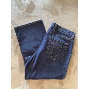 Eddie Bauer Capri Jeans Womens 14 Regular Blue Mid Rise Coastal Outdoors Classic